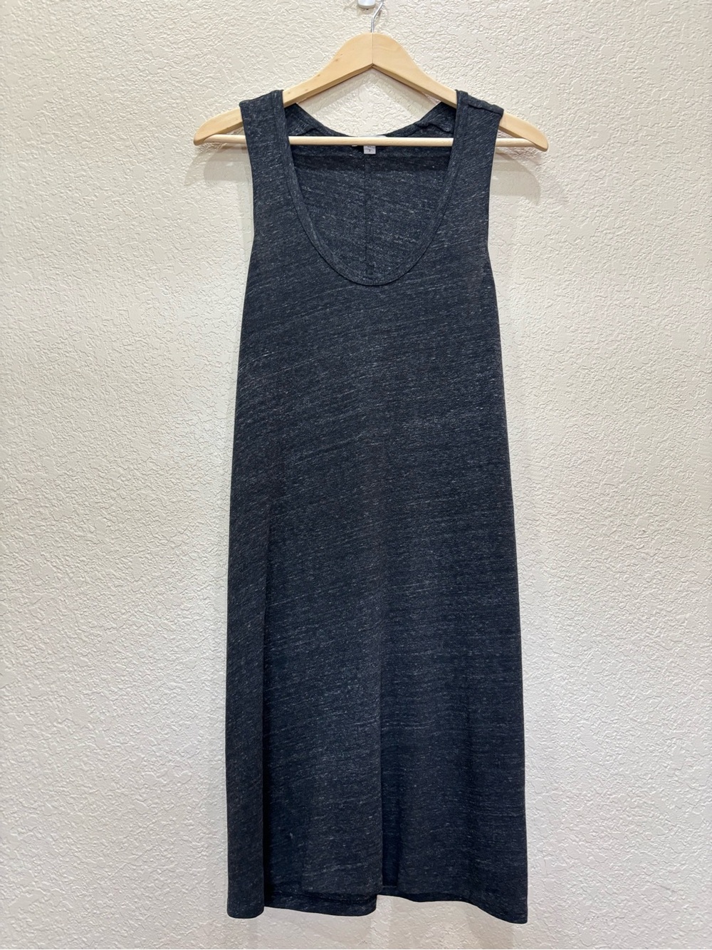 JAMES PERSE Space Dye Scoop Neck Tank Dress Grey 3 Minimalist Quiet Luxury